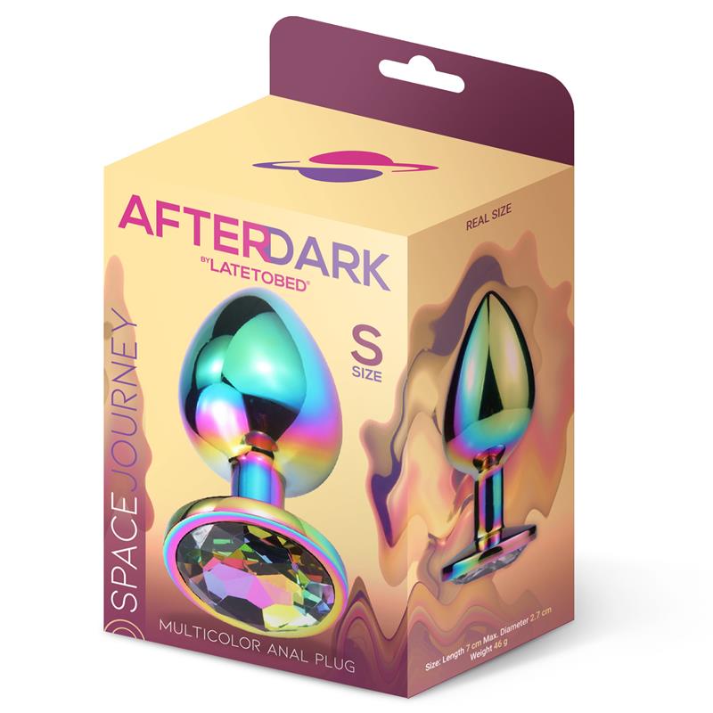 AFTERDARK SPACE JOURNEY MULTICOLOR BUTT PLUG WITH JEWEL SIZE S