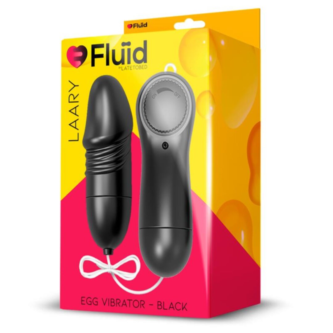 FLUÏD LAARY MULTI-SPEED VIBRATING EGG WITH REMOTE CONTROL BLACK