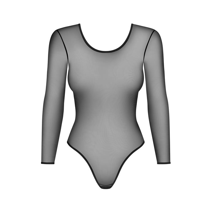 OBSESSIVE B124 TRANSPARENT BODY WITH LONG SLEEVES