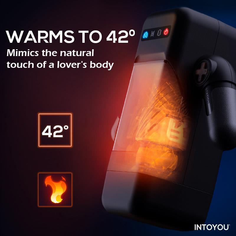 INTOYOU ELON INTELLIGENT MASTURBATOR WITH UP AND DOWN MOVEMENT, VIBRATION, HEAT AND PHONE HOLDER