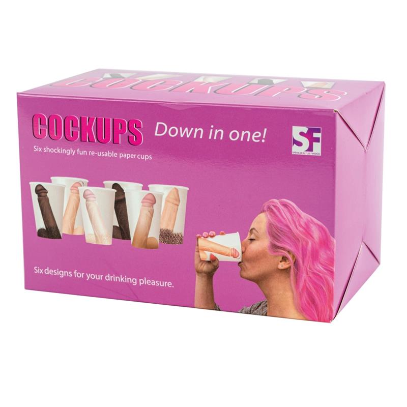 SPENCER & FLEETWOOD PENIS CUPS COCKUPS PACK OF 6