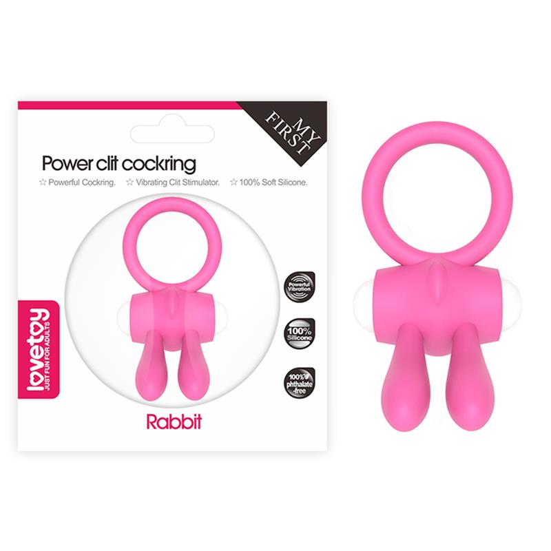 LOVETOY VIBRATING COCKRING POWER CLIT PINK